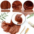 thumbnail image 3 of 10Pcs Gauze Cheesecloth Napkins 20 x 20 Inch Wrinkled Dinner Napkins Soft Comfortable Maple Red Table Napkins, 3 of 7