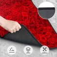 thumbnail image 5 of Uemuo Car Floor Mats - Red Rose Pattern Carpet Floor Mats for Cars, Auto Accessories Front & Rear Car Floor Foot Mat Sets of 4 Pieces, 5 of 6