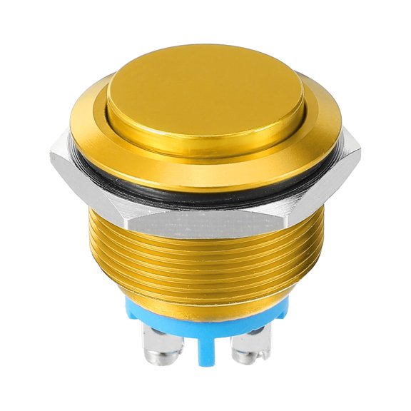 Machine Start Button Round Unique Bargains 16mm Push Button Starter Switch Metal Round Start ...