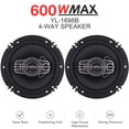 thumbnail image 1 of Altavoces De Puerta Estéreo De 6 Pulgadas Coaxial De 6 Pulgadas 600 Vatios Máx, 4 , Audio De Rango Completo, Tweeters, Altavoces Coaxiales, 1 of 7