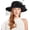 Black, variant on Women Wide Brim Bowler Church Hat 1920s Retro Felt Fedora Cap Wool Blend Floral Fascinator Hat with Veil