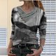 thumbnail image 1 of Pntutb Mujer Tie-Dye Impreso Bordado Cuello Manga Larga Pullover Blusa tops Pntutb Pntutb-29, 1 of 2