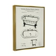 thumbnail image 3 of Stupell Industries Vintage Tub Bathroom Diagram Graphic Art Metallic Gold Floating Framed Canvas Print Wall Art, Design by Karl Hronek, 3 of 6