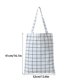 thumbnail image 5 of Minnieouse Bolso bandolera de lona Bolso de mano para estudiantes Bolsa de vacaciones Cuadros blancos Type2 NO2, 5 of 6