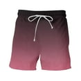 thumbnail image 4 of ibuvkizy Mens Sport Shorts Clearance!Men's Gradient Printing Hawaiian Special Print Shorts with Pockets Casual Trouser Shorts Pants Beach Shorts Pink,S, 4 of 9