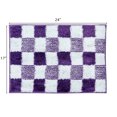 thumbnail image 3 of Mainstays Kids Kitten Collection Purple Check Non-Slip Bath Mat, 17" x 24", 3 of 5