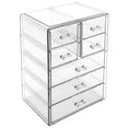 thumbnail image 2 of Sorbus Acrylic Makeup Organizer - Organization and Storage Case for Cosmetics Make Up &amp; Jewelry - Big Clear Makeup Organizer for Vanity, Bathroom, College Dorm, Closet, Desk (3 Large, 4 Small, 2 of 8