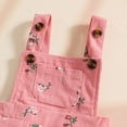 thumbnail image 5 of KPOPLK Newborn Baby Girl Clothes Shorts Outfits Romper Top Overalls Shorts Suspender Sets for Infant Girls(12-18 Months,Pink), 5 of 9
