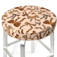 thumbnail image 3 of Gaeub Ribbon bows with leopard Print Round Bar Chair Cushion Cover, Velvet Seat Cushion Cover,Non-Slip Chair Cushion,Washable Stool Cover for Kitchen, Bar, and Office Stools-12 inch, 3 of 7