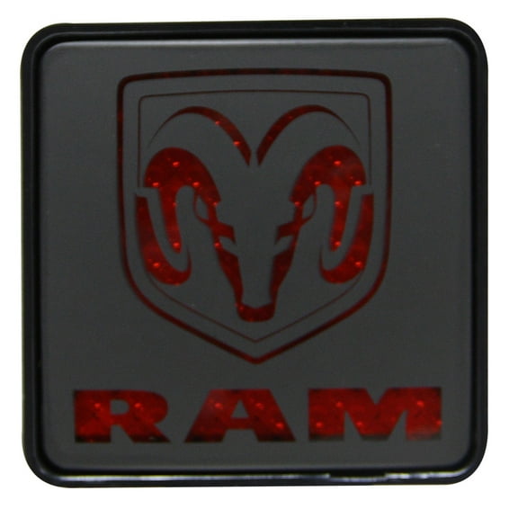 Bully - Square Hitch Cover with Brake Light with Dodge Logo for 2" Receivers