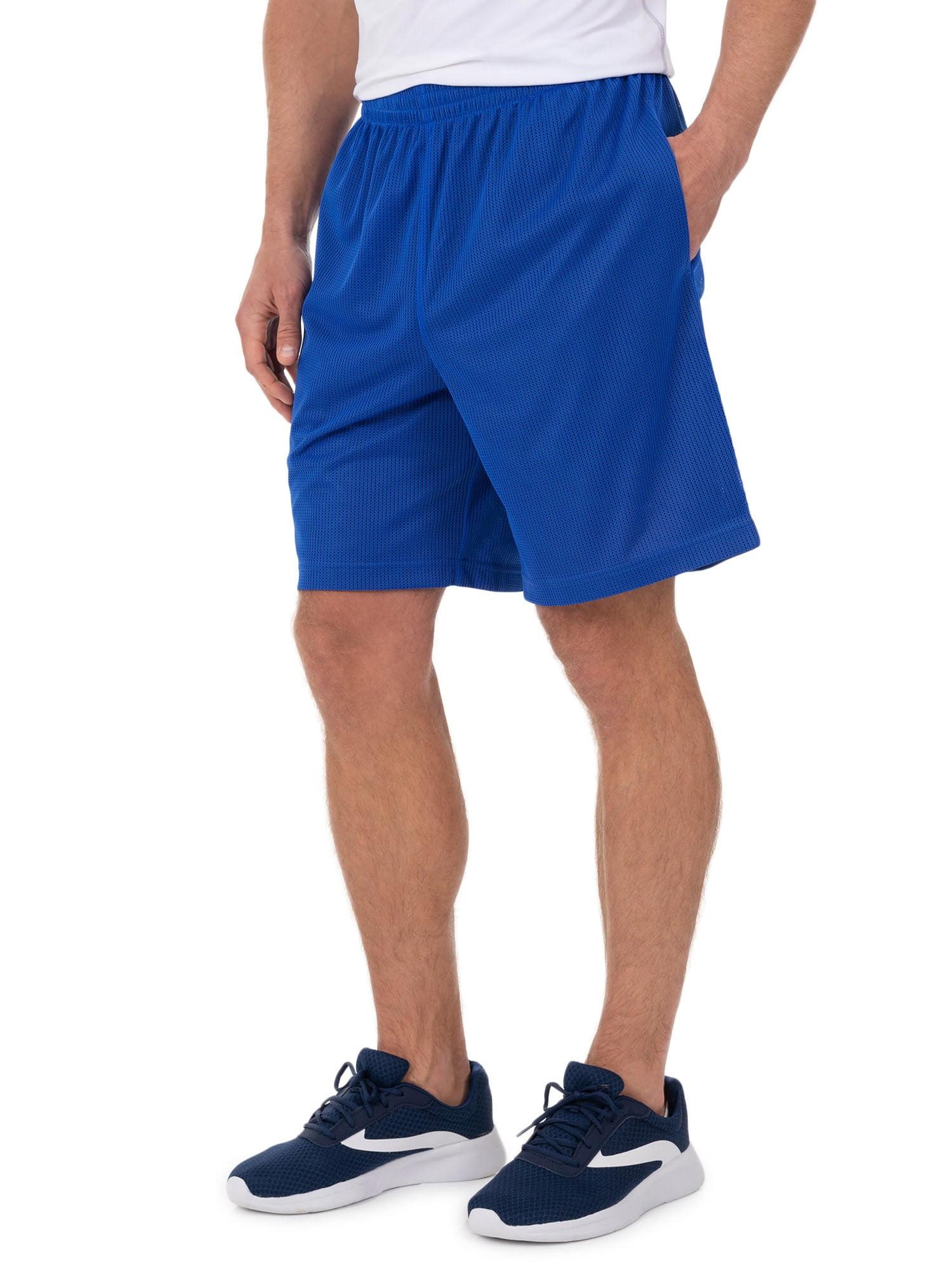 Athletic Works Men's 8" Active Grid Mesh Drawstring Shorts, 2-Pack, Sizes S-3XL