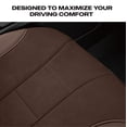 thumbnail image 4 of Auto Drive 2Piece Premium Brown Perforated Leather Seat Covers - Universal Fit, Luxury Comfort, 4 of 8