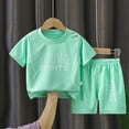 thumbnail image 3 of Toddler Baby Boy Summer Outfit Short Sleeve T Shirt Top Casual Shorts Set Clothes 6 12 18 24 Month, Size 12 Months, 3 of 3