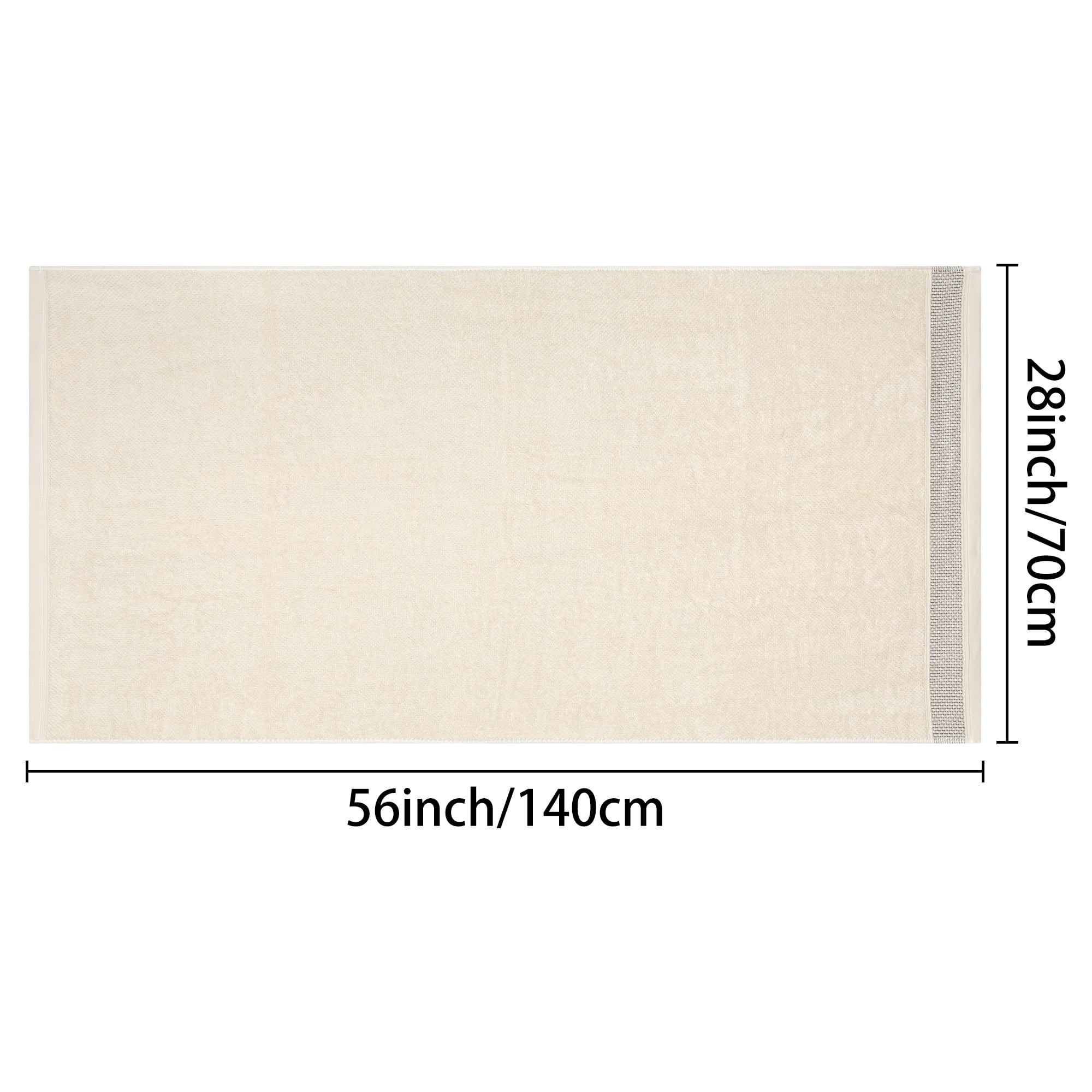 Unique Bargains 100% Cotton 2 Pack Solid Bath Towels Quick Dry and Absorbent Light Brown