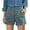 Navy Blue, variant on Women's Summer Linen Solid Shorts - Button Fly, Elastic Waist, Side Pockets, Casual Travel Shorts