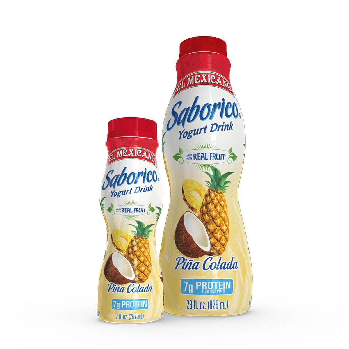 El Mexicano Saborico, Pina Colada Protein Yogurt Drink 7 fl oz Bottle