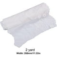 thumbnail image 2 of 3D White Ivory Bridal Lace Fabric, Floral Flower Lace Veil Material, Bride Wedding Dress, Soft Embroidery Tulle Applique Fabric By The Yard 2 of 10