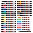 thumbnail image 2 of Uni Paint Marker Poster Color All Color Marking Pen Fine Point PC-3M 31 Color Set 17 Standard & 7 Natural & 7 Glitter With Original Stylus Ballpoint Touch Pen, 2 of 4