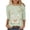 Green, variant on Womens Tops Easter Printed 3/4 Length Sleeve Womens Tops Blouses Shirts Women's Easter Floral Round Neck 3/4 Sleeve T-shirt Loose Three-quarter Sleeve Shirt