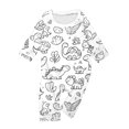 thumbnail image 2 of CCRFTGI Family Christmas Pajamas Matching Sets Colorable Diy Hand Painted Homewear Set 2 Piece Cartoon Coloring Pjs Pajamas Funny Cute Coloring Pajama Set Baby 12 Months, 2 of 4