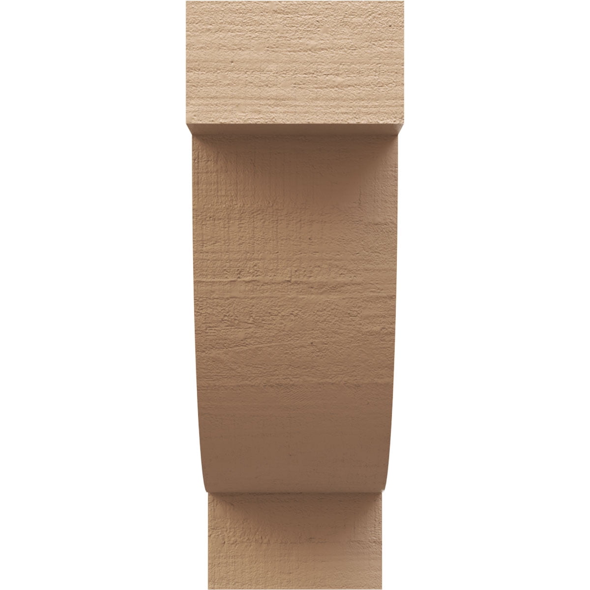 7"W x 14"D x 21"H Classic Alpine Rough Cedar Woodgrain TimberThane Corbel, Primed Tan