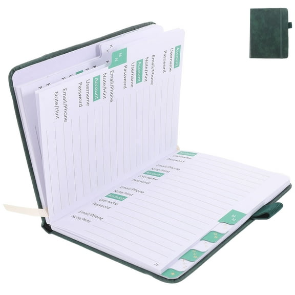 Portable Address Book Phone Number Mini Organizer Small Office Green