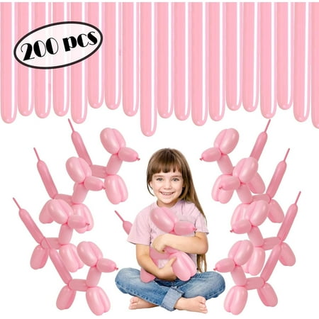 Light Pink Twisting Balloons - Long Balloons - 100 Pack