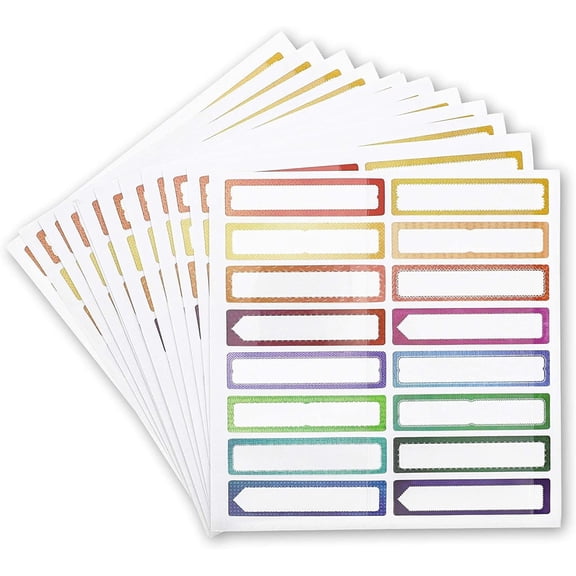 Juvale 208-Pack Waterproof Name Date Labels for Daycare, Baby Bottles, Assorted Colors, 2.5 x .5 inches