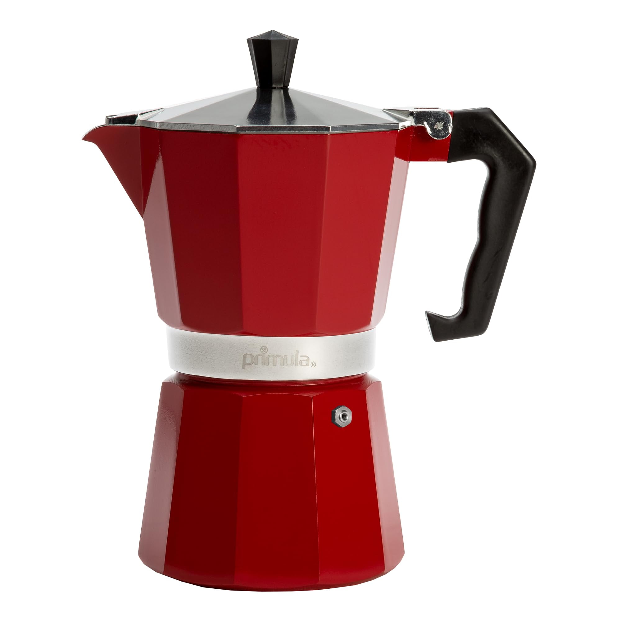Primula Classic Stovetop Espresso and Coffee Maker, Moka Pot for Italian and Cuban Caf Brewing, Greca Coffee Maker, Cafeteras, 6 Espresso Cups, Red