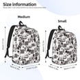 thumbnail image 2 of Xecao Beach Canvas College Laptop Backpack, a durable rucksack designed for both men and women, ideal for travel, school, and daily use-Small, 2 of 5