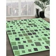 thumbnail image 3 of Ahgly Company Machine Washable Indoor Round Transitional Mint Green Area Rugs, 7' Round, 3 of 7