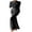 Black 01, variant on Women Crochet Knitted Long Sleeve Dress Hollow Backless Cover Up Long Dress Sheer Beach Party Cover Up Dress