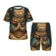 thumbnail image 1 of Balery Surreal Meditating Cat Conjunto de Pijama Infantil de Manga Corta con Estampado – Ropa de Dormir de Algodón Suave-3X-Large, 1 of 6
