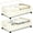 Beige, variant on Under Bed Storage with Wheels, 2 Pack Under Bed Storage Containers, 10.6 inches Tall Underbed storage bins on Wheels, Rolling Under the Bed Metal Drawers for Clothes, Blankets, Shoes (XXXL, 90L)