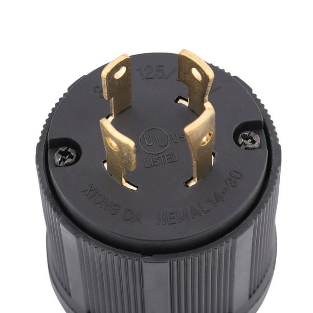 NEMA L6-30 Twist Lock 30A 125V-250V Conector De Enchufe Eléctrico De Reemplazo De 4 Cables De Servicio Pesado