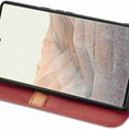 thumbnail image 5 of Dteck for Google Pixel 6 Case, Premium PU Leather Flip Folio Wallet Shockproof Case with Card Slot Magnetic Closure Cover, red, 5 of 7