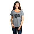 thumbnail image 2 of Thread Tank Corgi Dog Silhouette Women's Relaxed Slouchy Dolman T-Shirt Tee Heather Grey 2X-Large, 2 of 4