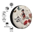 thumbnail image 2 of Kdxio Floral Leopard Butterflies for Tire Cover Wheel Protectors Tyre Covers Weatherproof Wheel Covers Universal Fit for Trailer Rv SUV Truck Camper Travel Trailers 17 inch, 2 of 5