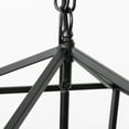 thumbnail image 4 of Briignite 4-Light Black Farmhouse Chandelier,Iron Caged Pendant Light,Simple Lantern for Kitchen Island Dining Room Hallway Foyer Entryway, 4 of 5