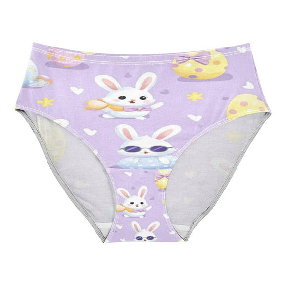 Women's Underwear Pastel Purple Easter Bunnies Hipster Panties Underwear for women, X-Small