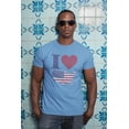 thumbnail image 3 of 4th of July I Heart Love America Halftone Mens T Shirt, 3 of 5