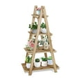 thumbnail image 3 of Fionafurn 4-Tier 40'' Ladder Shelf Bookshelf Bookcase Storage Display Plant Leaning Shelf Natural, 3 of 10
