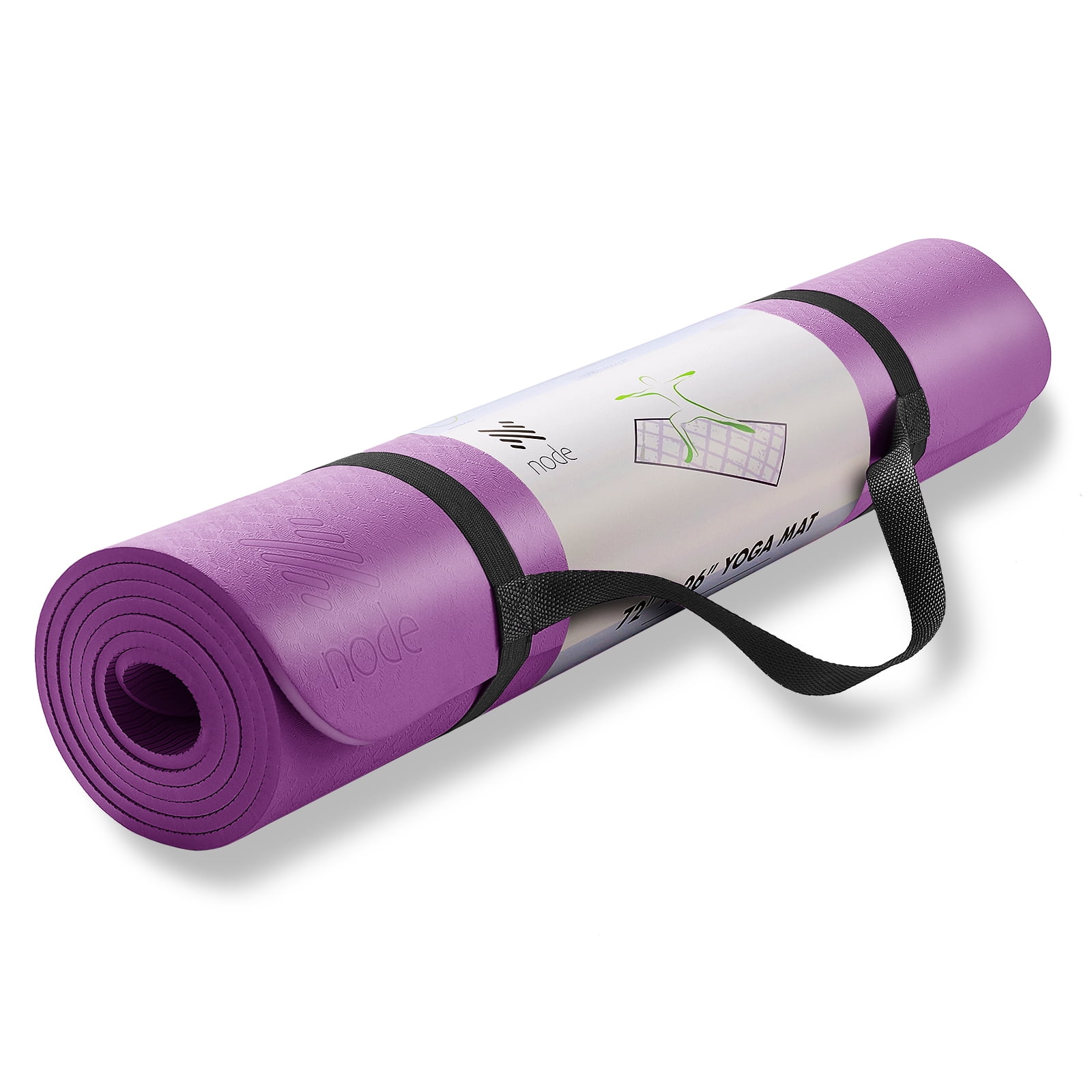 Node Fitness 72" x 26" Oversized TPE Yoga Mat Purple