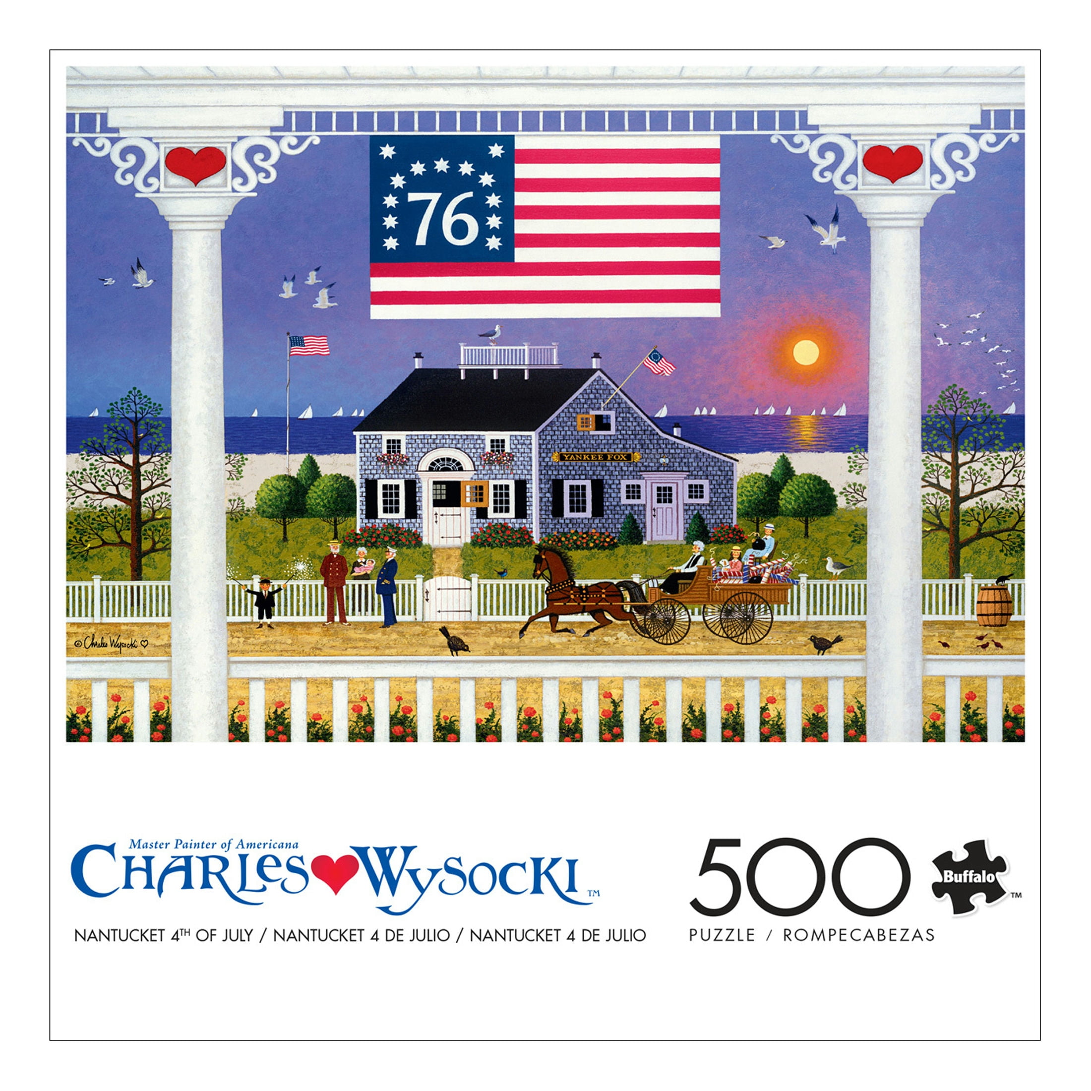 Buffalo Games Nantucket 4th of July Puzzle de 500 pièces pour adultes de 14 à 99 ans