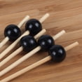 thumbnail image 2 of BambooMN Decorative Ball End Bamboo Cocktail Appetizer Picks - 3.9" (10cm) - Black - 300pcs, 2 of 7