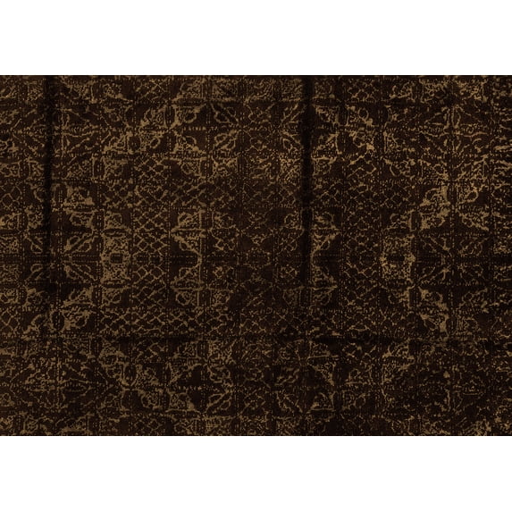 Ahgly Company Indoor Rectangle Abstract Orange Modern Area Rugs, 6' x 9'