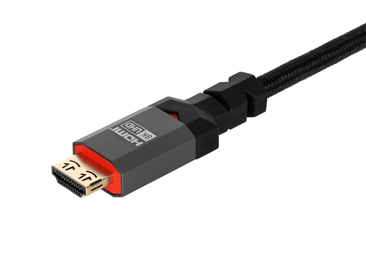Monoprice 8K Certified Ultra High Speed HDMI Cable - 15 Feet - Black | Braided - HDMI 2.1, 8K@60Hz, 4k@120Hz, 48Gbps, HDR, VRR, CL3 In-Wall Rated