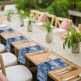 thumbnail image 4 of Navy Blue Coastal Cloth Napkins, Summer Beach Nautical Starfish Coral Vintage Washable and Reusable Dinner Napkins Set of 4, Table Napkin for Kitchen Party Birthday Wedding Hotel Housewarming 20"x20", 4 of 9