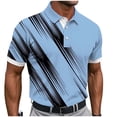 thumbnail image 2 of Dolkfu Short Sleeve Shirts&nbsp;for Men Collared Button Refreshing Blue Tops Modern Minimalist Patchwork Polos Light Blue,Xxxxl, 2 of 5