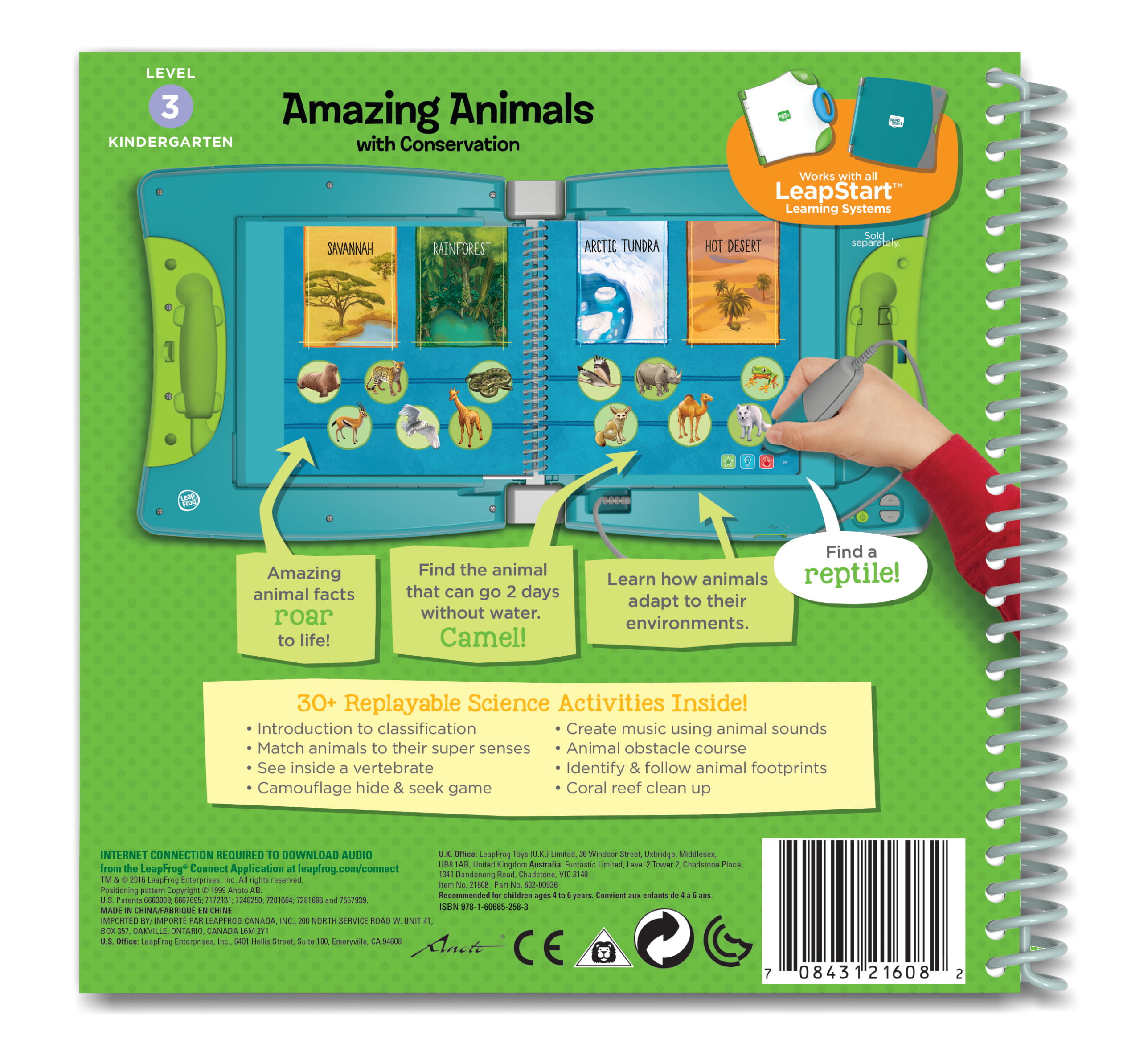 LeapStart Kindergarten Activity Book Animals and Conservation for sale online 